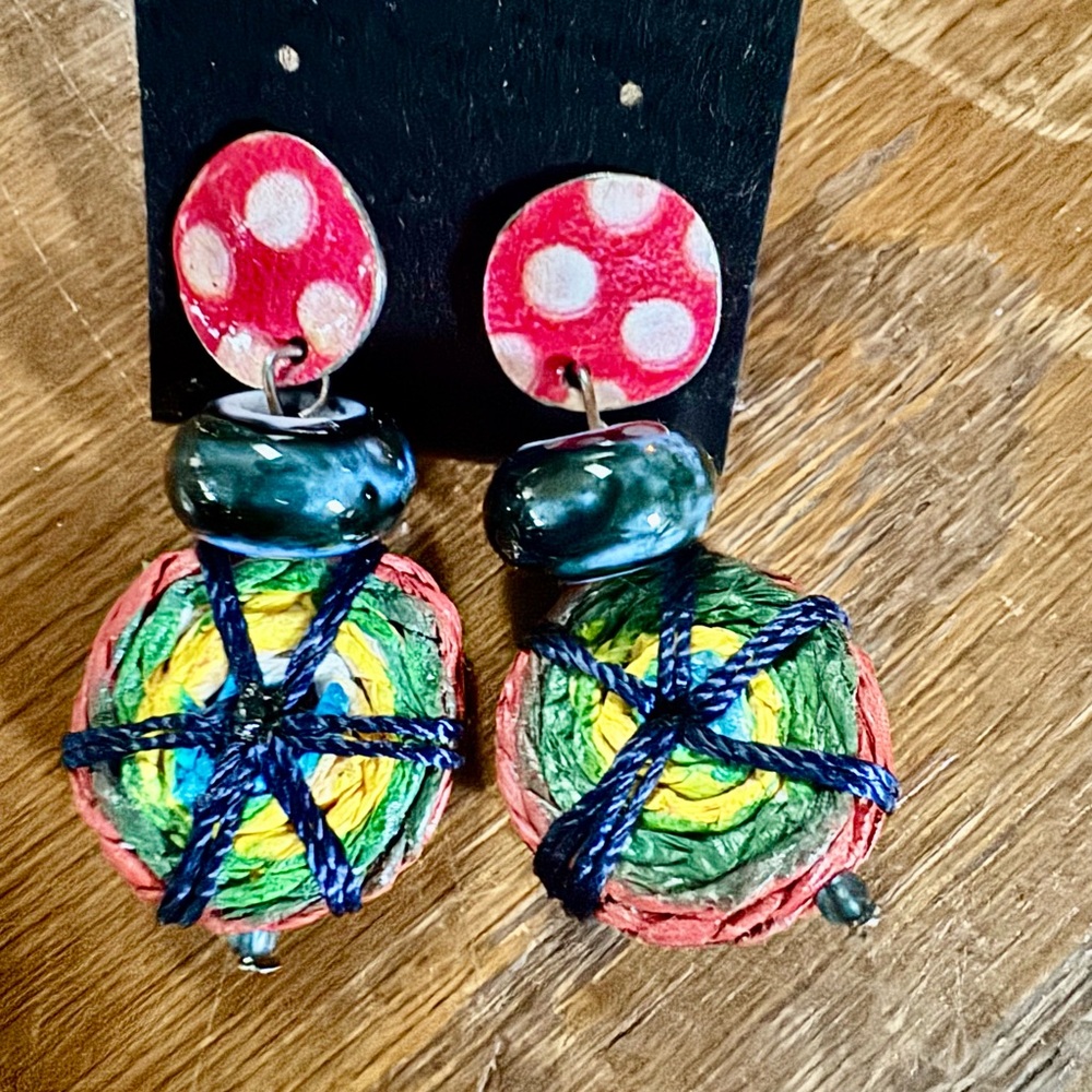 Treska Multicolor Statement Earrings